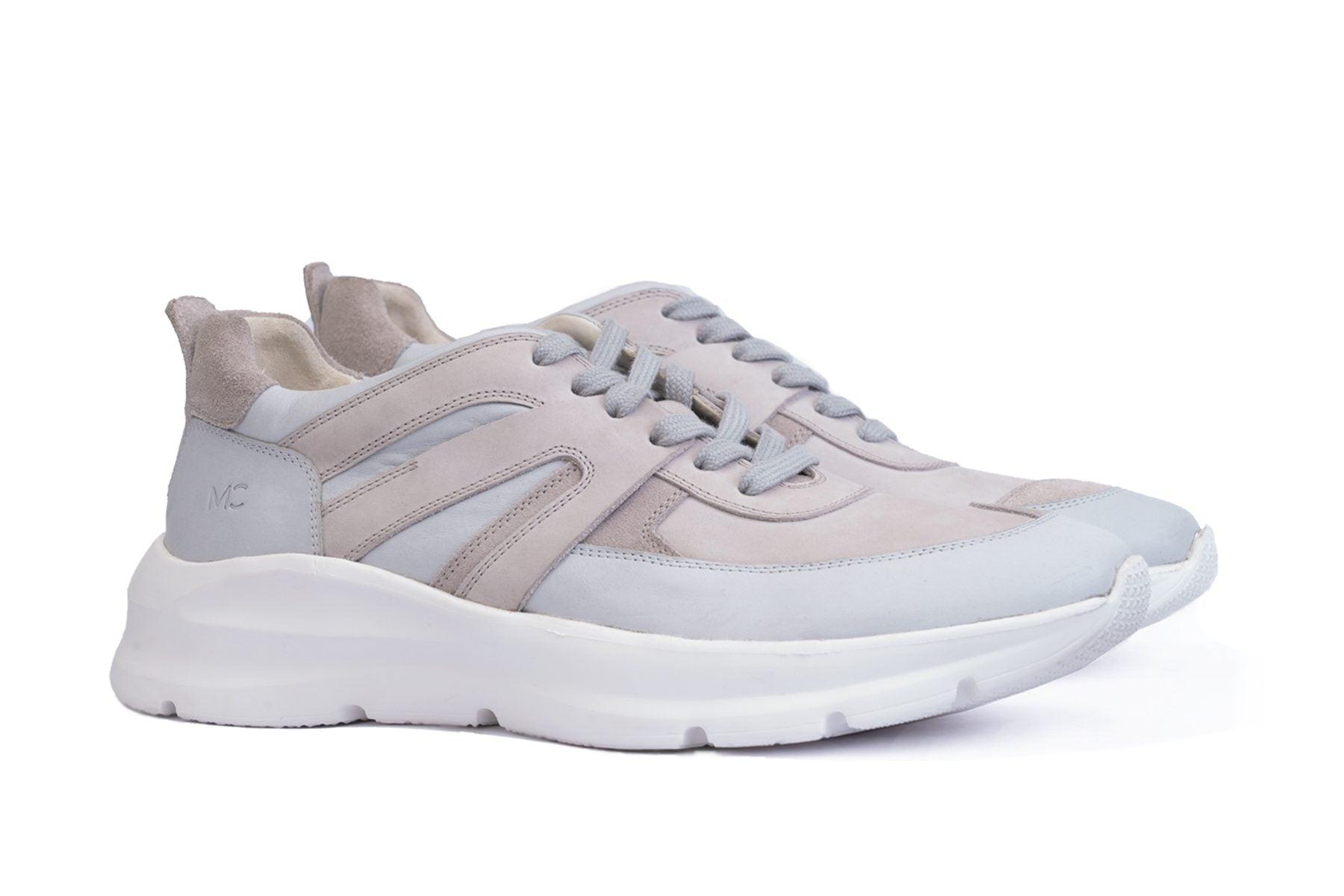 Moral Code Cliff Men's Upcycled Trainer -Blue Leather-10.5 #color_blue-leather