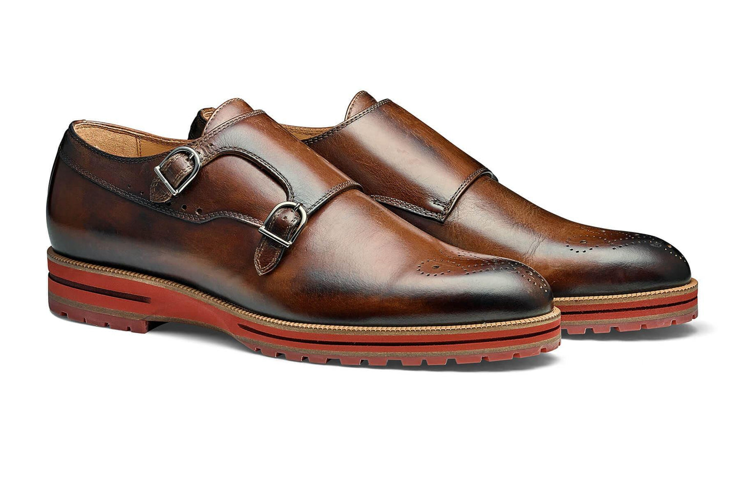 Moral Code Gunnar Men's Double-Strap Monk Dress Shoe -Tan Leather-7