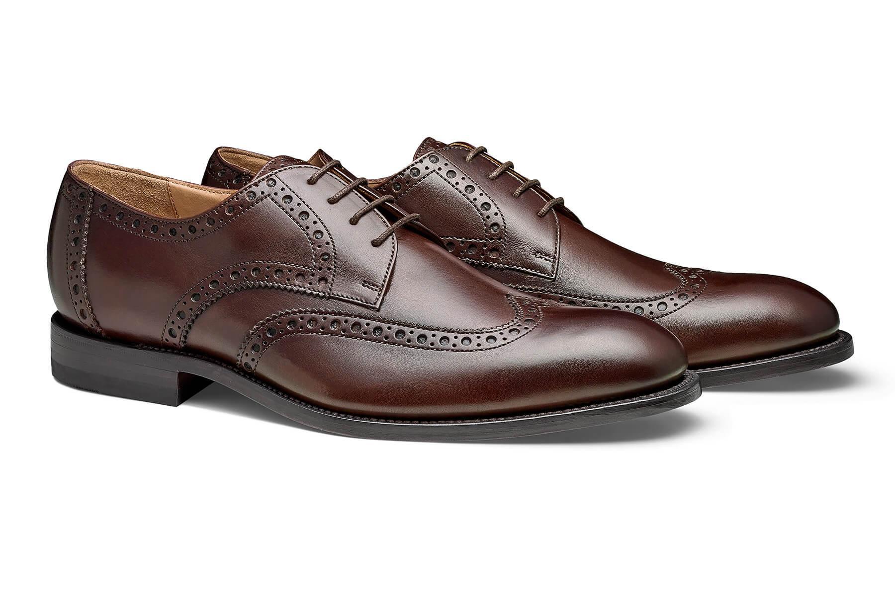 Moral Code Holden Wingtip Dress Shoe -Coffee Leather-8M #color_coffee-leather