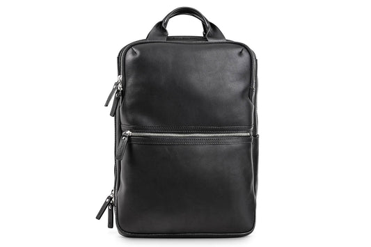 Moral Code Back Office Backpack -Black Leather-
