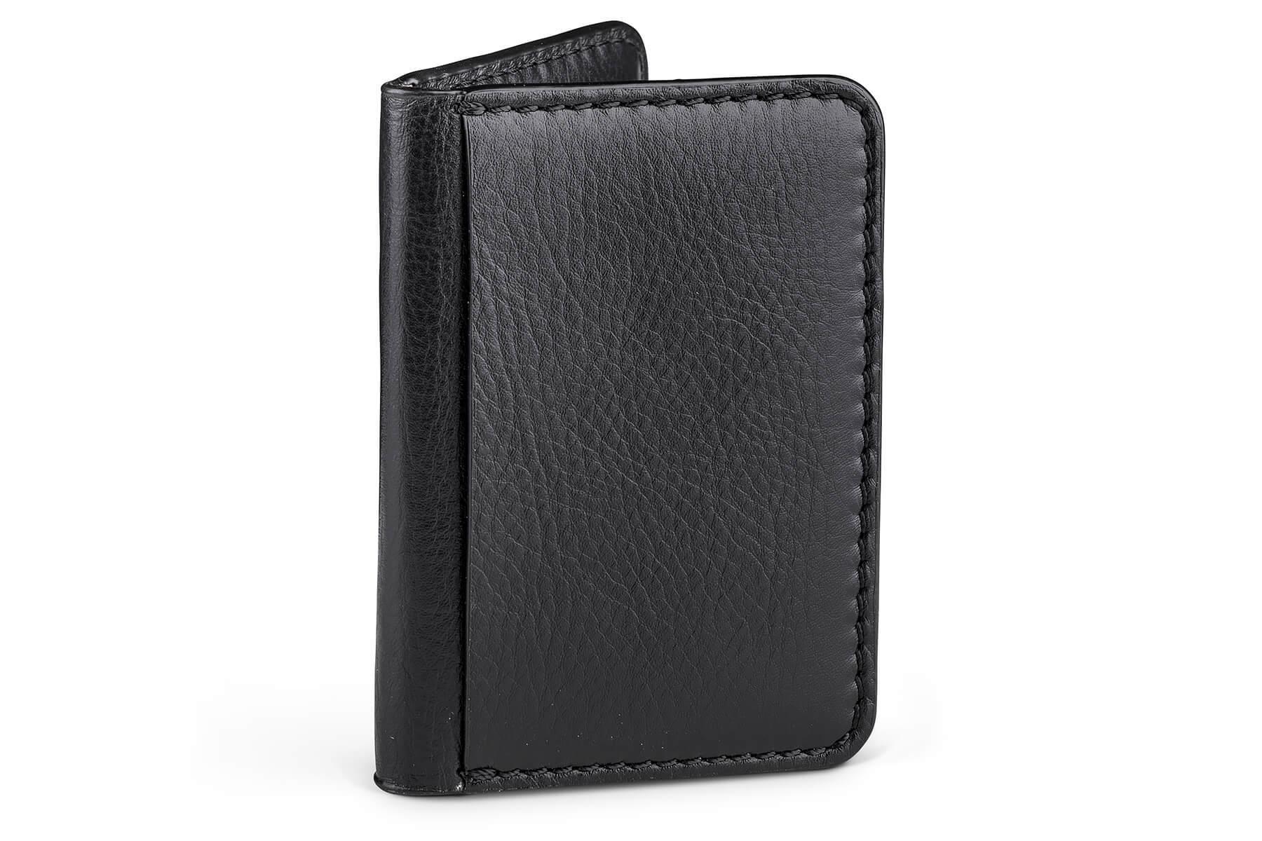Moral Code Title Card Case -Black Leather-