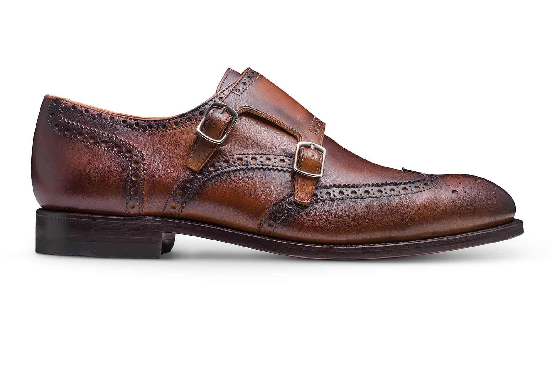 Moral Code August Men's Double Monk Strap Wingtip Dress Shoe -