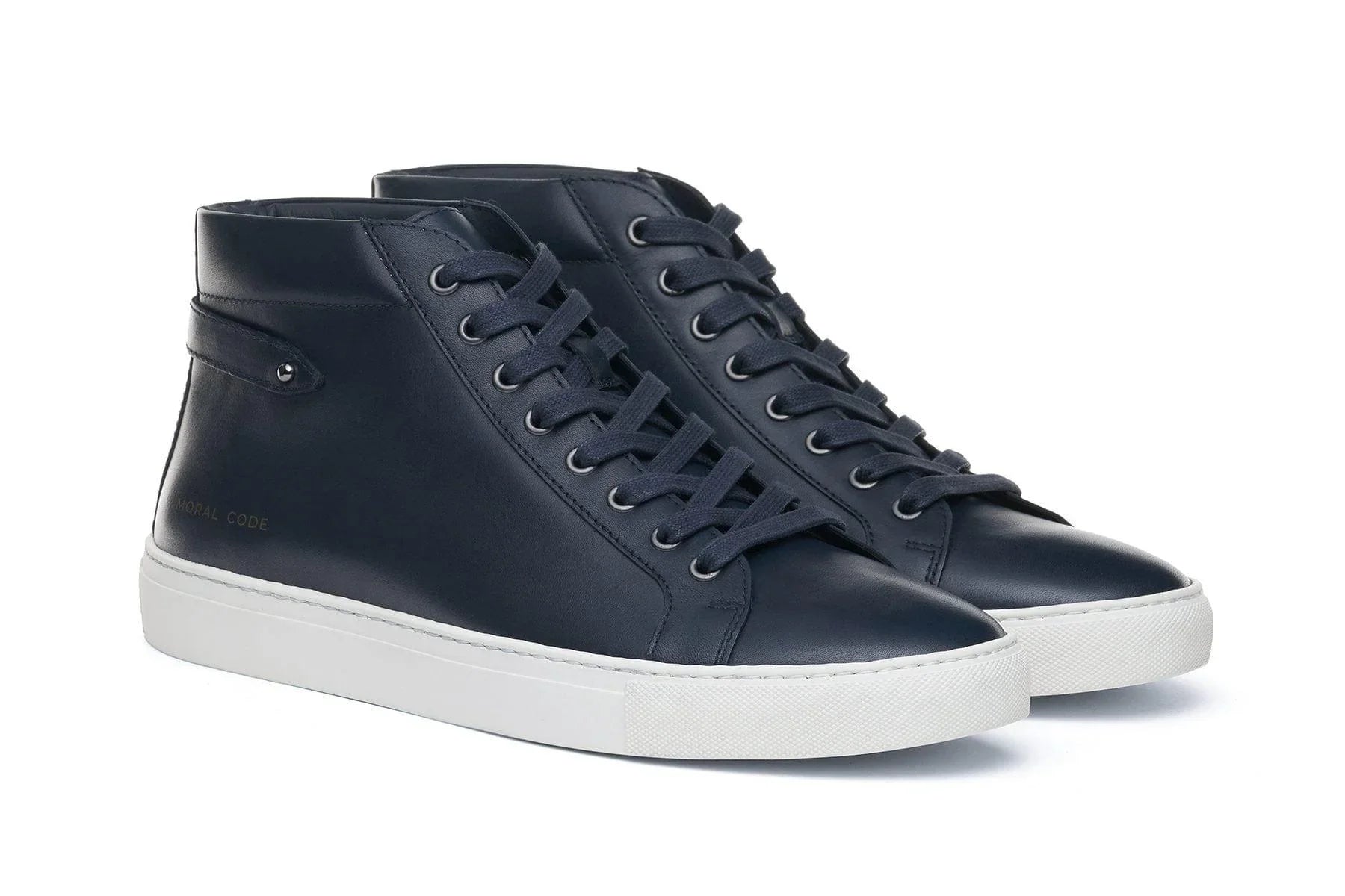 Moral Code Colton Men's High Top Sneaker -Navy-8 #color_navy