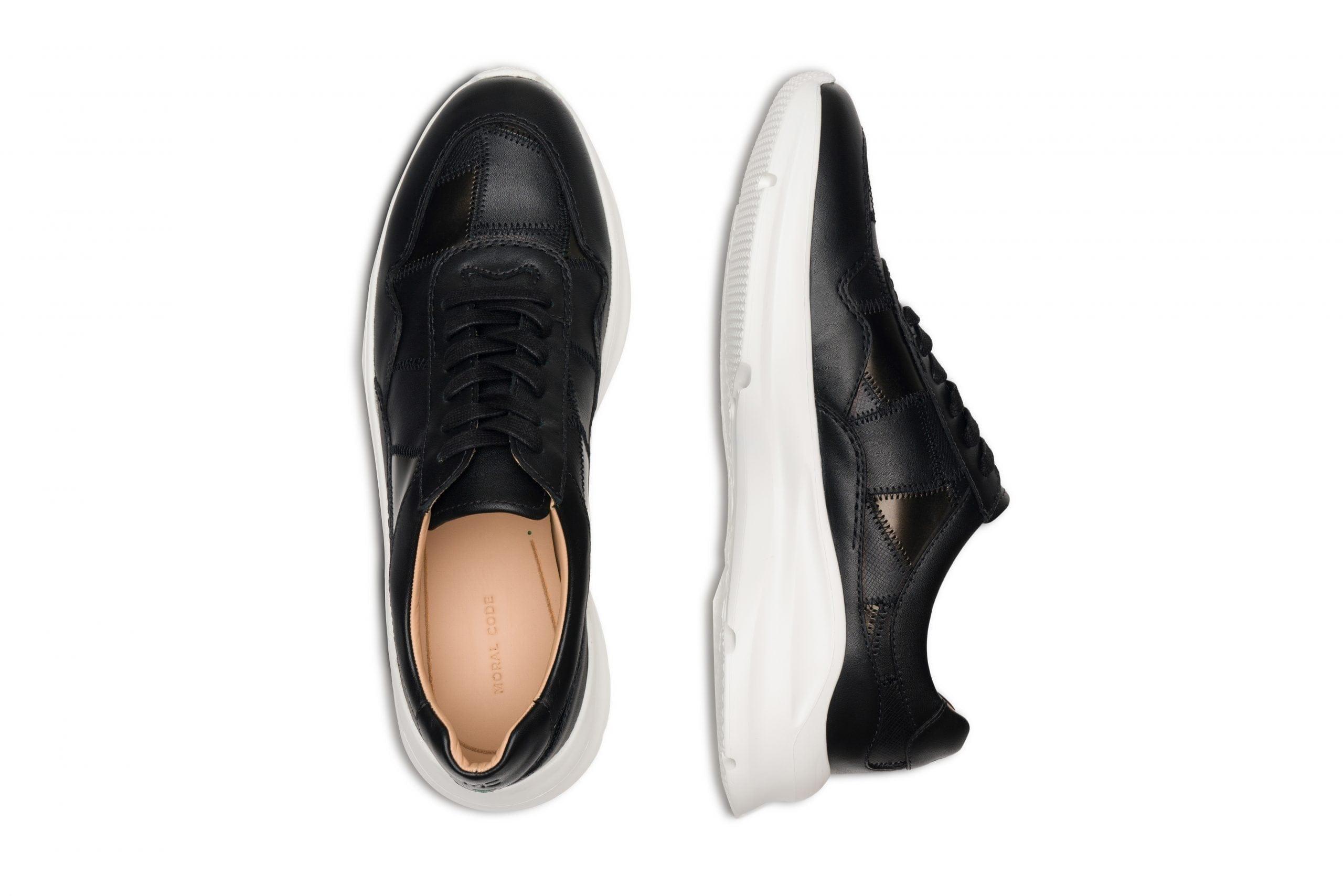 Moral Code Slate Men's Upcycled Trainer - #color_black-multi