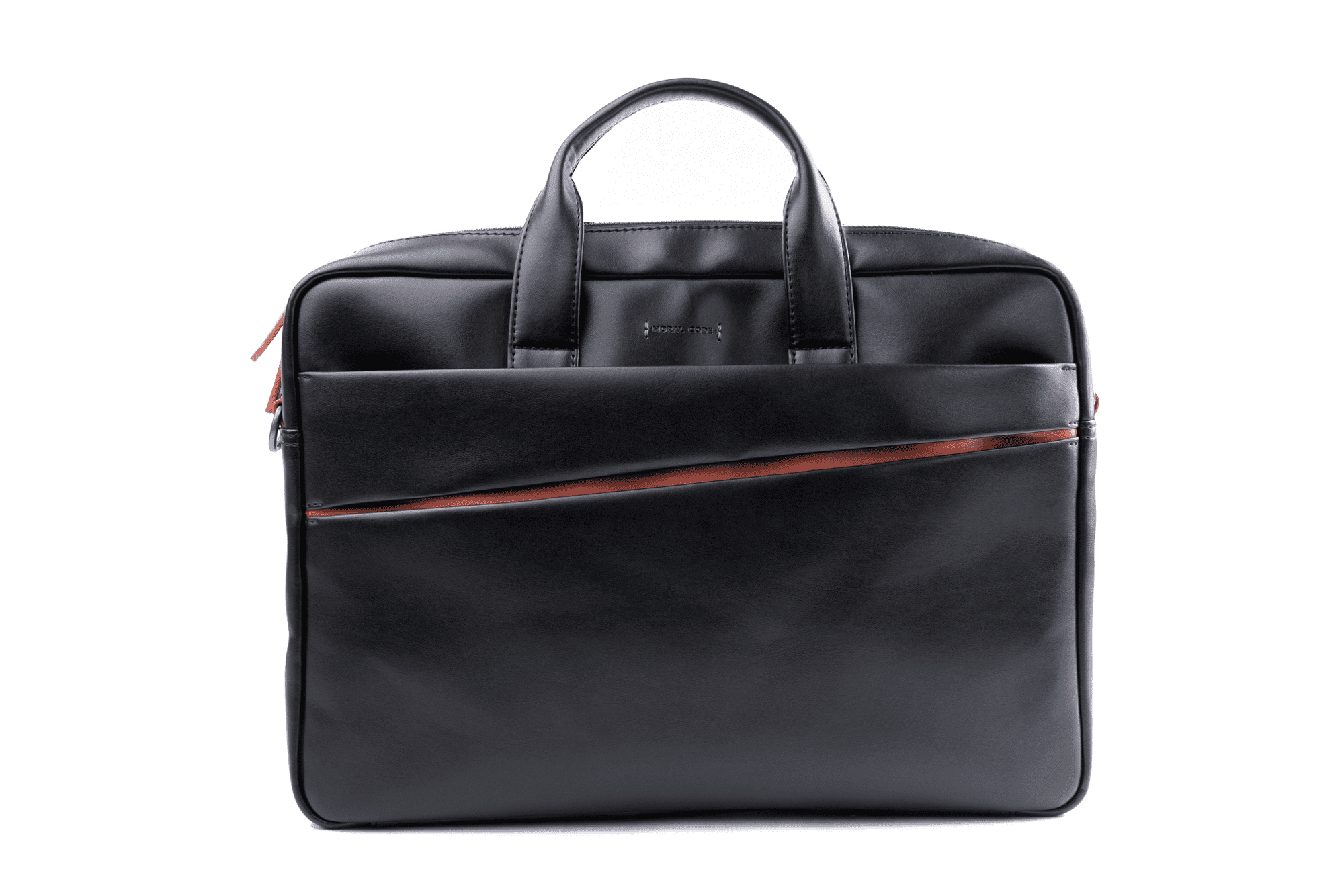 Moral Code Cortland Vegan Laptop Bag -Black/Red- #color_black-red