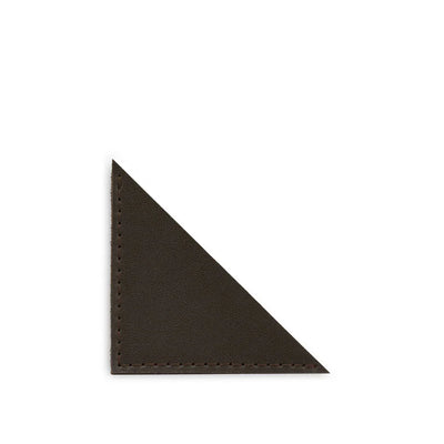 Black triangular leather patch 