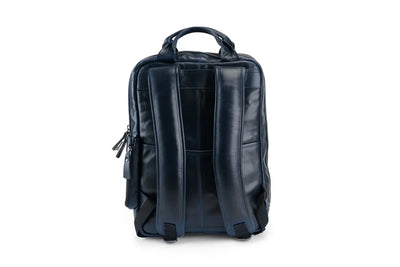 black leather business backpack Moral Code Back Office Backpack Navy Leather / One Size