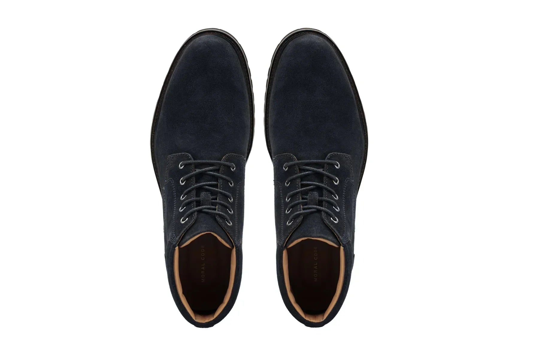 H by Hudson chukka ankle boots suede blue navy 45 Navy Blue Suede Chukka Boots: Handmade Leather Derby Ankle  main image 3