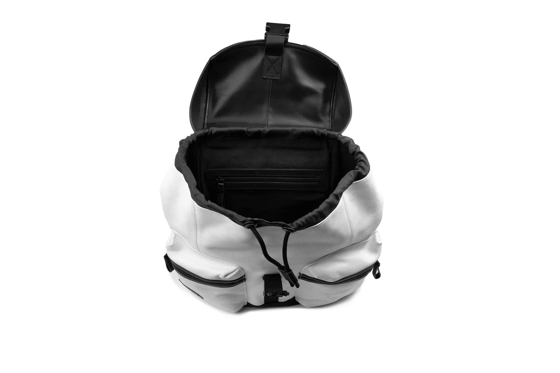 White Multi Vision Leather Backpack