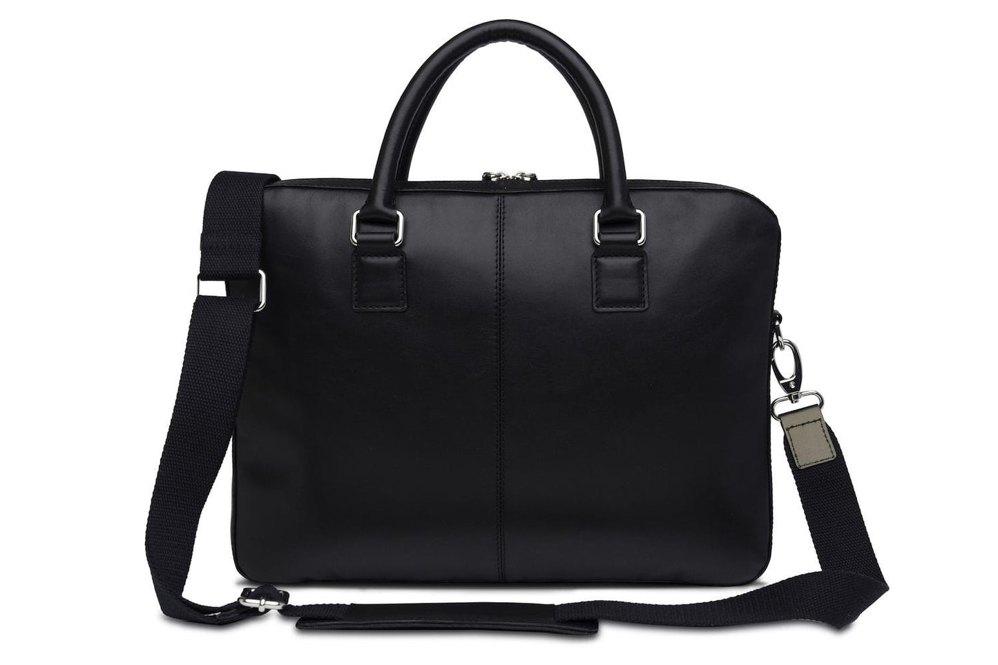 Moral Code Archie Briefcase -Black Leather-