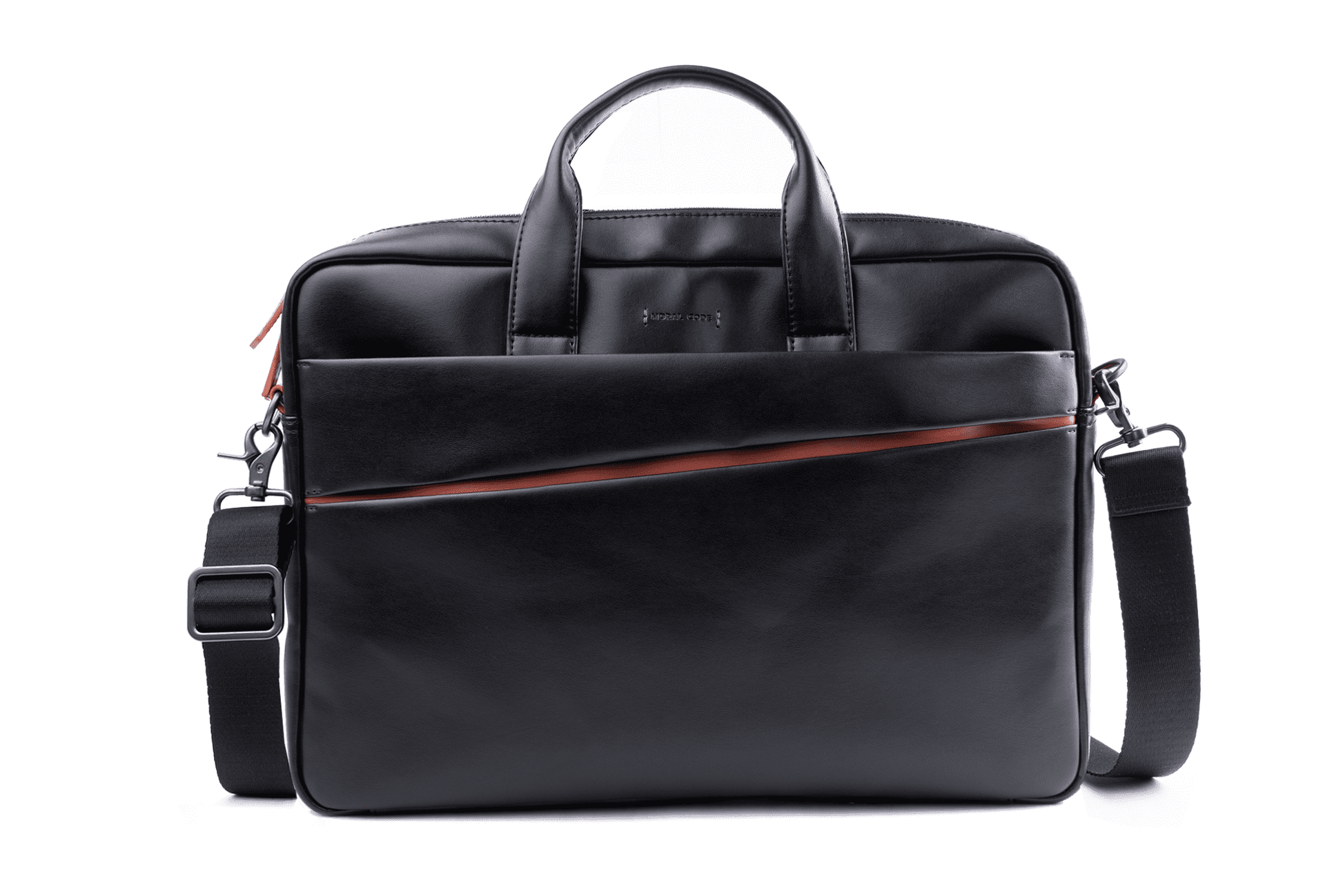 Moral Code Cortland Vegan Laptop Bag -Black/Red-