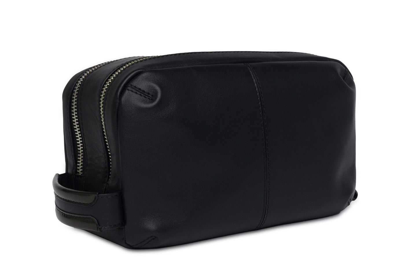 Moral Code Felix Wash Bag -Black Leather-