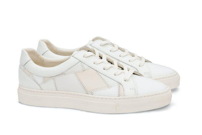 Moral Code Flint Women's Upcycled Sneaker -White Multi-6.5 