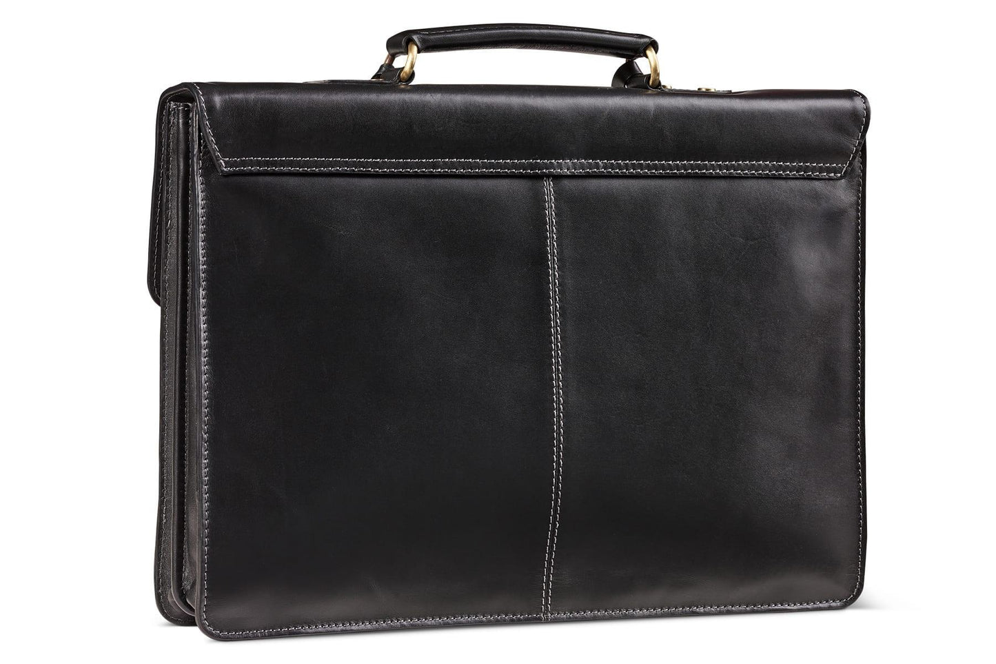 Moral Code Aspen Briefcase -Black Leather-
