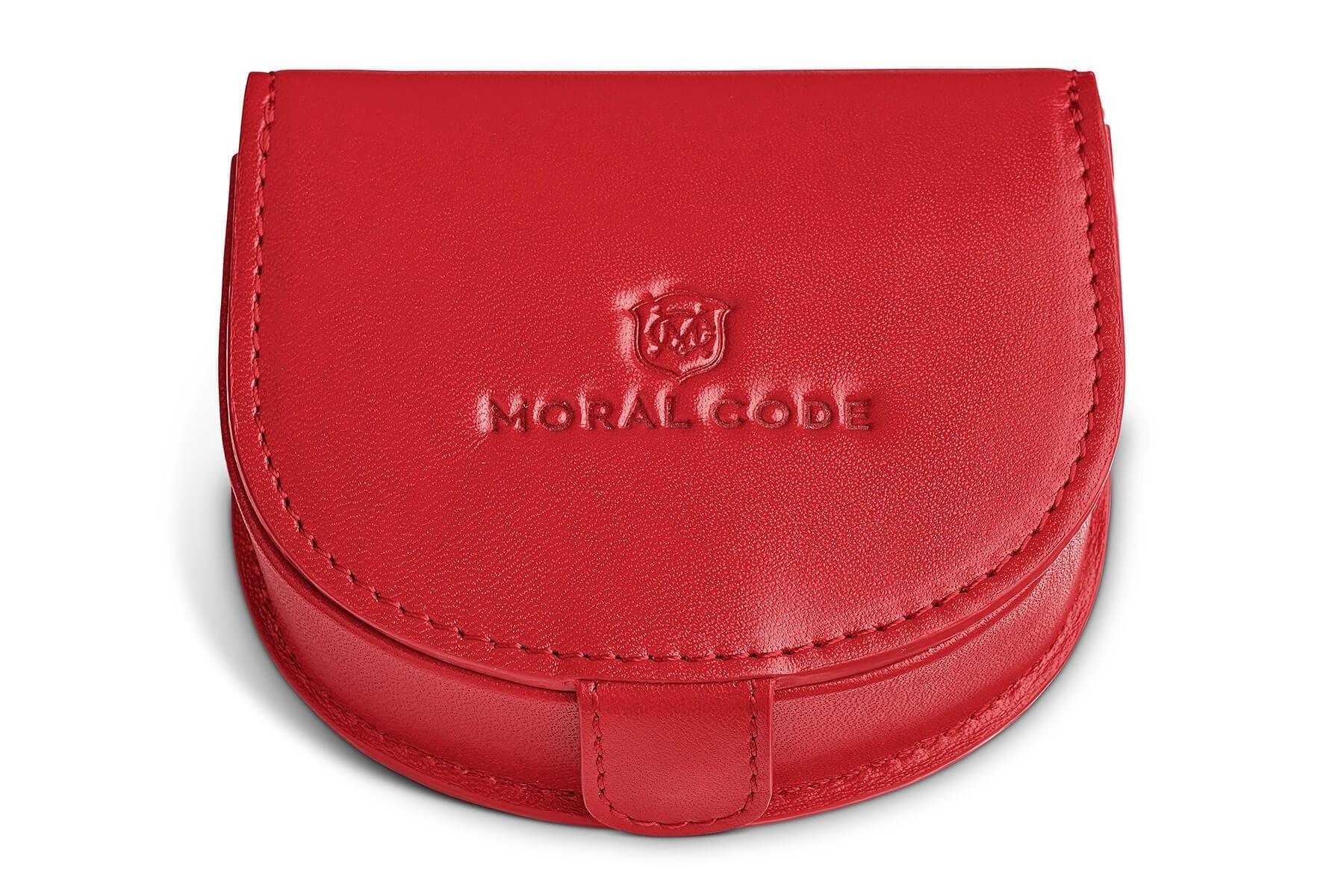 Moral Code Treasury Coin Case -Red Leather-