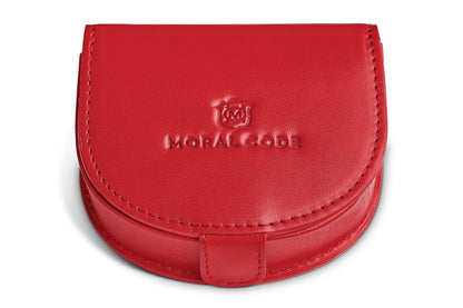 Moral Code Treasury Coin Case -Red Leather-