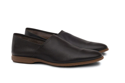 Moral Code Plume Men's House Shoe -Brown Leather-8  