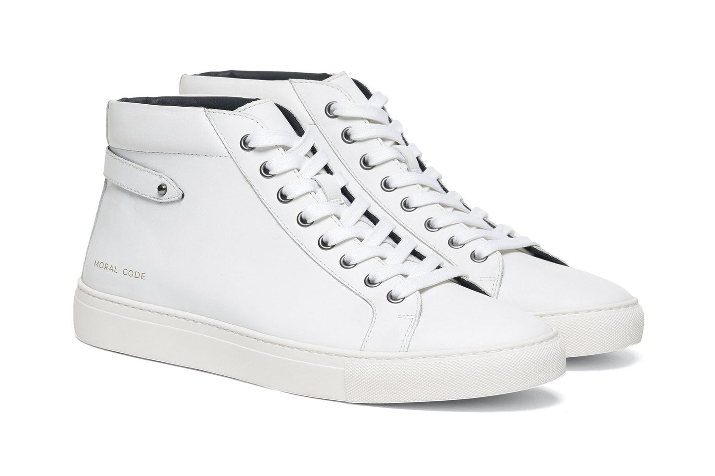 Moral Code Colton Men's High Top Sneaker -White-8