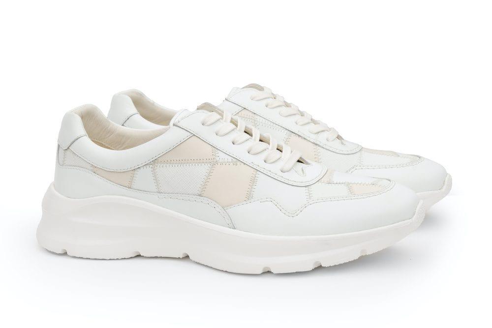 Moral Code Slate Men's Upcycled Trainer -White Multi-8 