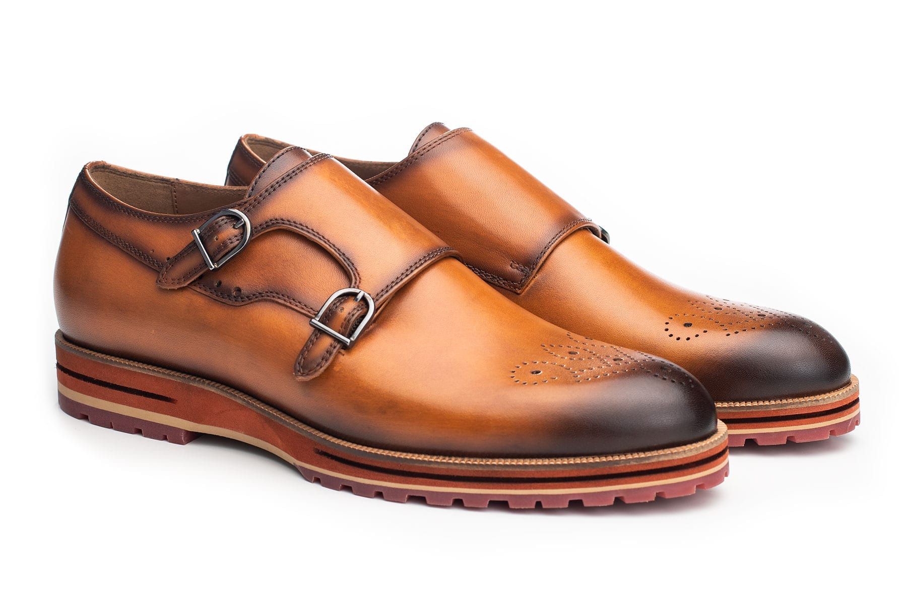 Moral Code Gunnar Men's Double-Strap Monk Dress Shoe -Saffron-8