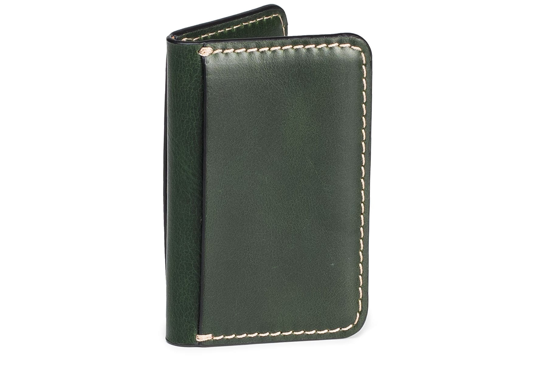 Moral Code Title Card Case -Green Leather-