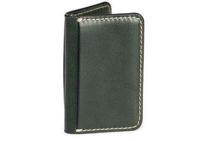 Moral Code Title Card Case -Green Leather-