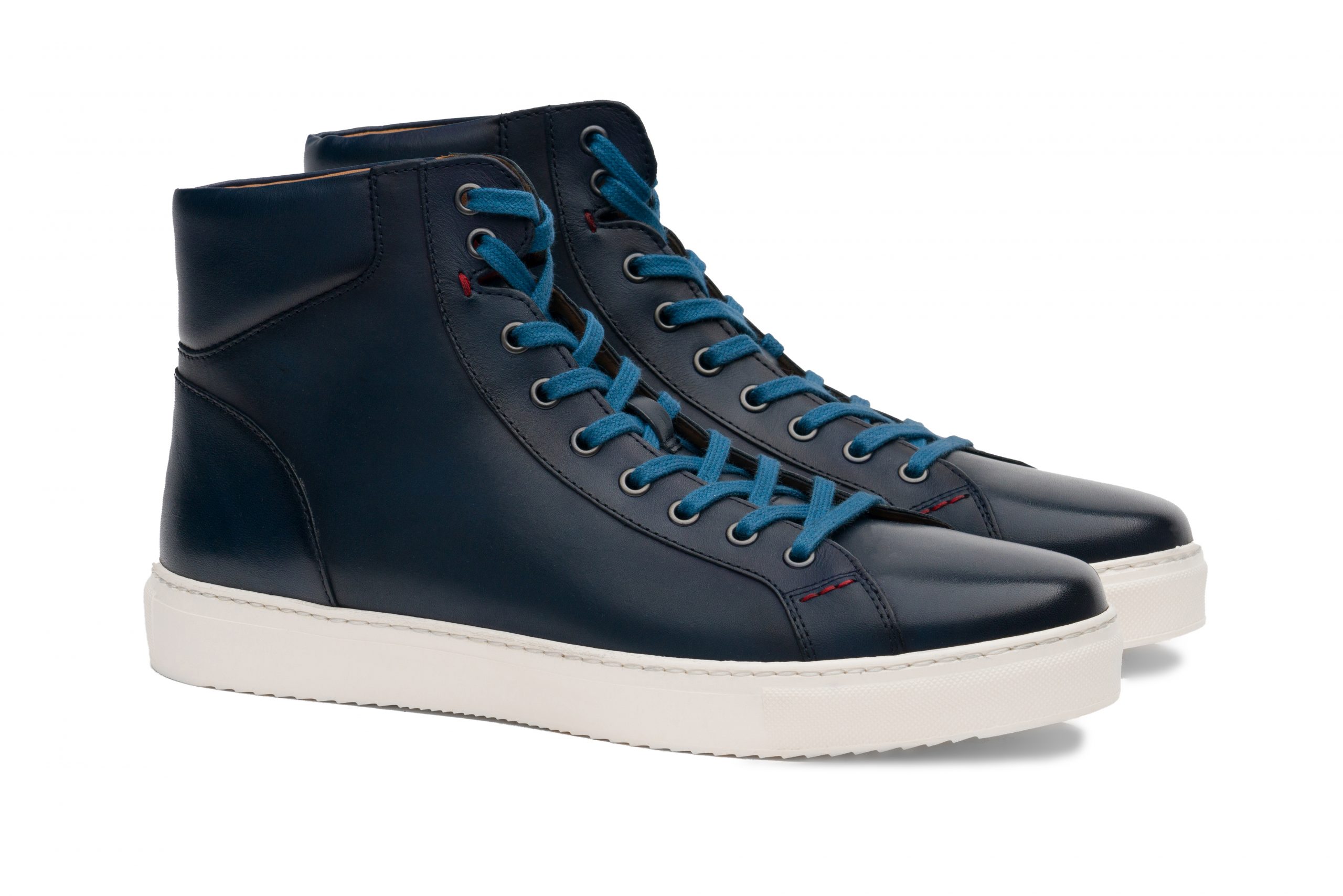 Navy high shop top trainers